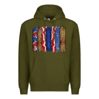 Army Green 4th of July brushstroke Premium Hoodie - CowGirlArtShop