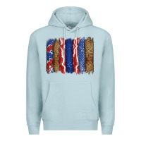 Blue Mist 4th of July brushstroke Premium Hoodie - CowGirlArtShop