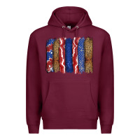 Burgundy 4th of July brushstroke Premium Hoodie - CowGirlArtShop