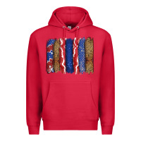 Cardinal 4th of July brushstroke Premium Hoodie - CowGirlArtShop