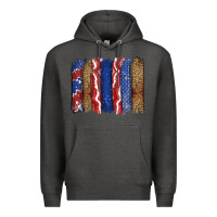 Charcoal Heather 4th of July brushstroke Premium Hoodie - CowGirlArtShop