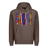 Coffee 4th of July brushstroke Premium Hoodie - CowGirlArtShop