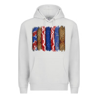 Dove Grey 4th of July brushstroke Premium Hoodie - CowGirlArtShop