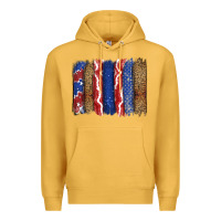 Mustard 4th of July brushstroke Premium Hoodie - CowGirlArtShop