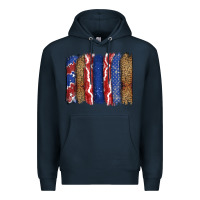 Navy 4th of July brushstroke Premium Hoodie - CowGirlArtShop