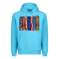 Ocean Blue 4th of July brushstroke Premium Hoodie - CowGirlArtShop