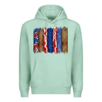 Seafoam 4th of July brushstroke Premium Hoodie - CowGirlArtShop