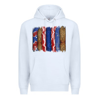 White 4th of July brushstroke Premium Hoodie - CowGirlArtShop