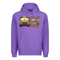 Purple captain of struggle bus busdriver Premium Hoodie - CowhideDigitalArt