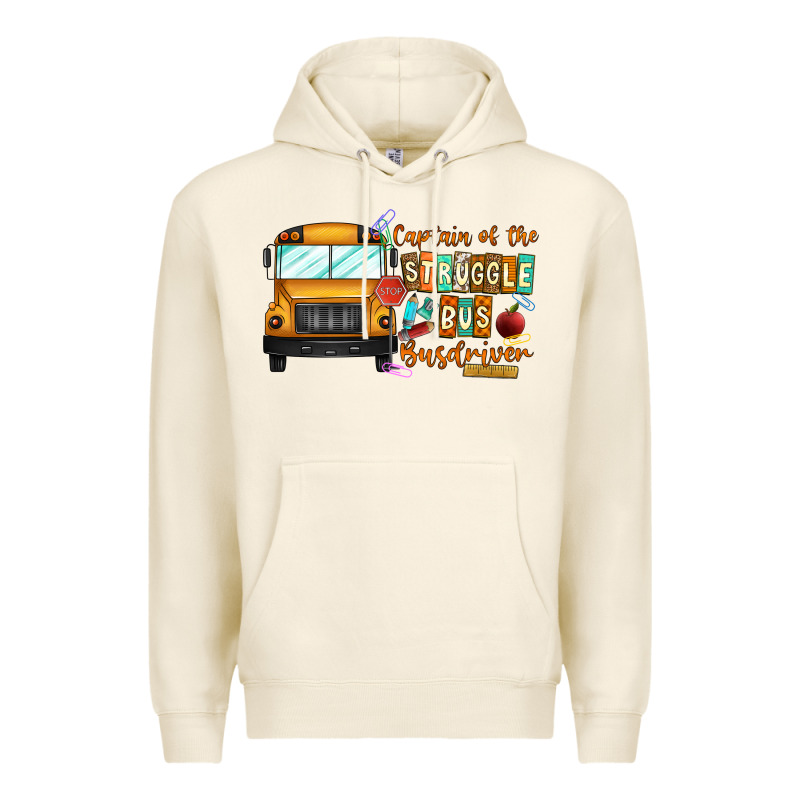 Captain Of Struggle Bus Busdriver Premium Hoodie by CowhideDigitalArt | Teevron