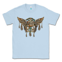 Dusty Blue native dream catcher with owl Classic Tee - BarkalooDesign