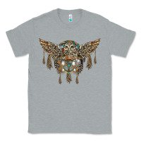 Heather Grey native dream catcher with owl Classic Tee - BarkalooDesign