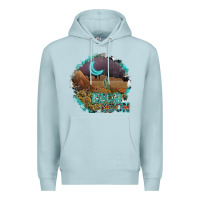 Blue Mist neon moon Premium Hoodie - SublimationCraftShop