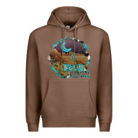Chestnut neon moon Premium Hoodie - SublimationCraftShop