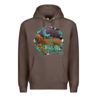Coffee neon moon Premium Hoodie - SublimationCraftShop