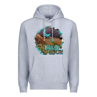 Heather Grey neon moon Premium Hoodie - SublimationCraftShop