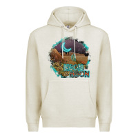 Oatmeal Heather neon moon Premium Hoodie - SublimationCraftShop