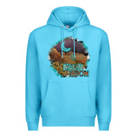 Ocean Blue neon moon Premium Hoodie - SublimationCraftShop