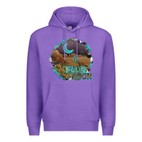 Purple neon moon Premium Hoodie - SublimationCraftShop