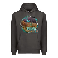 Smoke neon moon Premium Hoodie - SublimationCraftShop