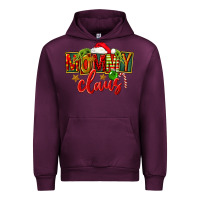Mauve Wine christmas mommy claus Urban Hoodie - FaDigitalArtStudio