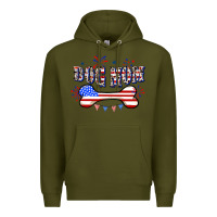 Army Green 4th of July Dog Mom Premium Hoodie - CowGirlArtShop