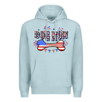 Blue Mist 4th of July Dog Mom Premium Hoodie - CowGirlArtShop