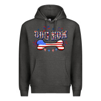 Charcoal Heather 4th of July Dog Mom Premium Hoodie - CowGirlArtShop