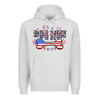 Dove Grey 4th of July Dog Mom Premium Hoodie - CowGirlArtShop