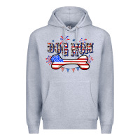 Heather Grey 4th of July Dog Mom Premium Hoodie - CowGirlArtShop