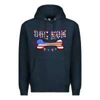 Navy 4th of July Dog Mom Premium Hoodie - CowGirlArtShop