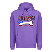 Purple 4th of July Dog Mom Premium Hoodie - CowGirlArtShop