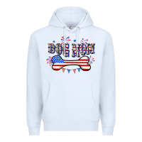 White 4th of July Dog Mom Premium Hoodie - CowGirlArtShop