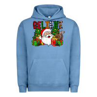 Pigment Pebble Blue believe Urban Hoodie - CowhideDigitalArt