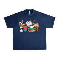 Navy Teacher Coffee Cups Urban Heavy Tee - Artiststas
