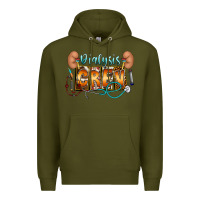 Army Green dialysis crew Premium Hoodie - CowhideDigitalArt