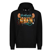Black dialysis crew Premium Hoodie - CowhideDigitalArt