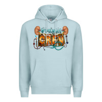 Blue Mist dialysis crew Premium Hoodie - CowhideDigitalArt