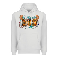 Dove Grey dialysis crew Premium Hoodie - CowhideDigitalArt
