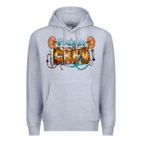 Heather Grey dialysis crew Premium Hoodie - CowhideDigitalArt
