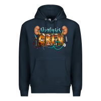 Navy dialysis crew Premium Hoodie - CowhideDigitalArt