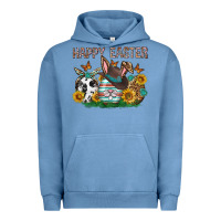 Pigment Pebble Blue Western Happy Easter Urban Hoodie - Neo Western