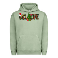 Pigment Oil Green believe christmas Urban Hoodie - CowhideDigitalArt