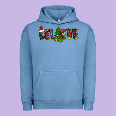 Believe Christmas Urban Hoodie Designed By Cowhidedigitalart