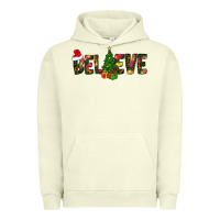 Pigment Pistachio believe christmas Urban Hoodie - CowhideDigitalArt