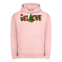 Pigment Salmon believe christmas Urban Hoodie - CowhideDigitalArt