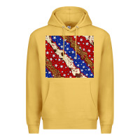 Antique Gold 4th of July USA flag leopard cowhide 20oz tumbler Premium Hoodie - Neo Western