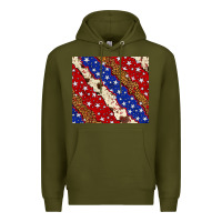 Army Green 4th of July USA flag leopard cowhide 20oz tumbler Premium Hoodie - Neo Western