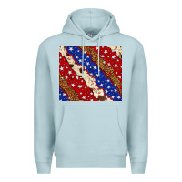 Blue Mist 4th of July USA flag leopard cowhide 20oz tumbler Premium Hoodie - Neo Western