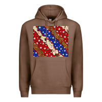 Chestnut 4th of July USA flag leopard cowhide 20oz tumbler Premium Hoodie - Neo Western